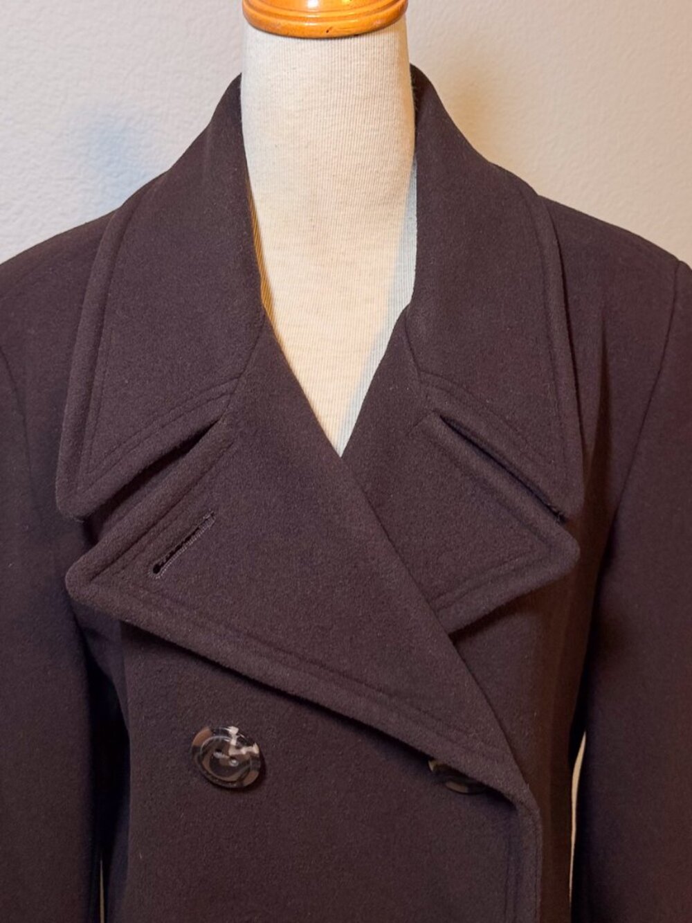 Calvin Klein Peacoat Style Coat -  Wool & Cashmere
